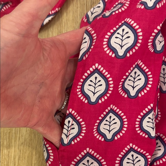 Caryn Lawn Vibrant Red Leaf Patterned dress - Picture 9 of 10